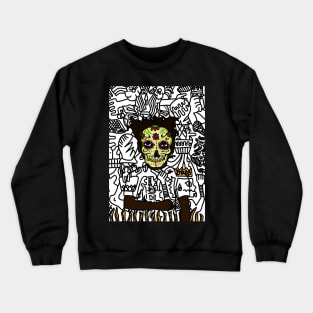 Kilt: A Striking NFT with MaleMask, MexicanEye Color, and DarkSkin Color" - DarkItem and Doodle Art Galore Crewneck Sweatshirt